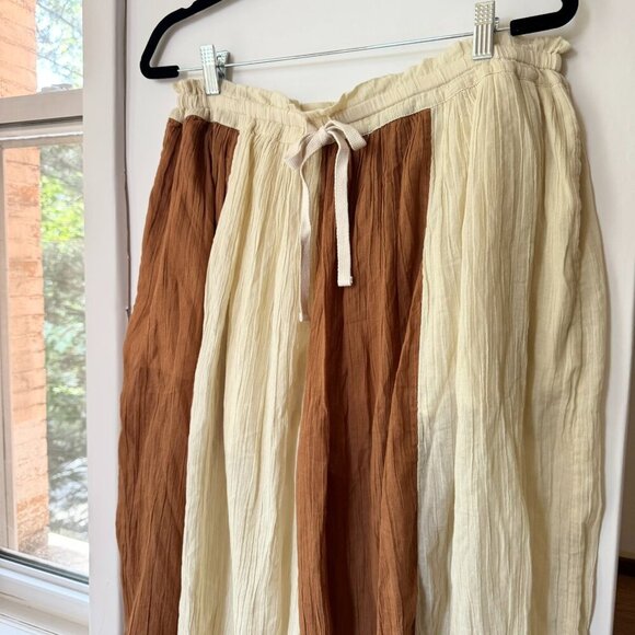 NWT Free People Coconut Set Wide Leg Pants Vest Matching 100% Cotton Two Piece - Picture 8 of 15